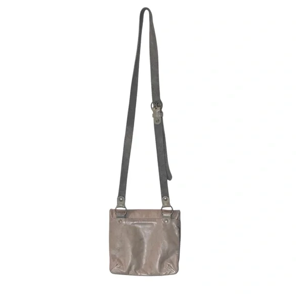 All Saints Spitalfields Leather Crossbody beige Tan purse magnetic jacks place - Picture 4 of 8